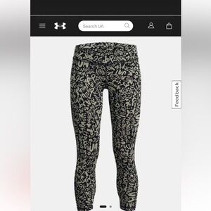 Under Armour Motion Printed‎  Graphic Leggings-NWT- retail 35